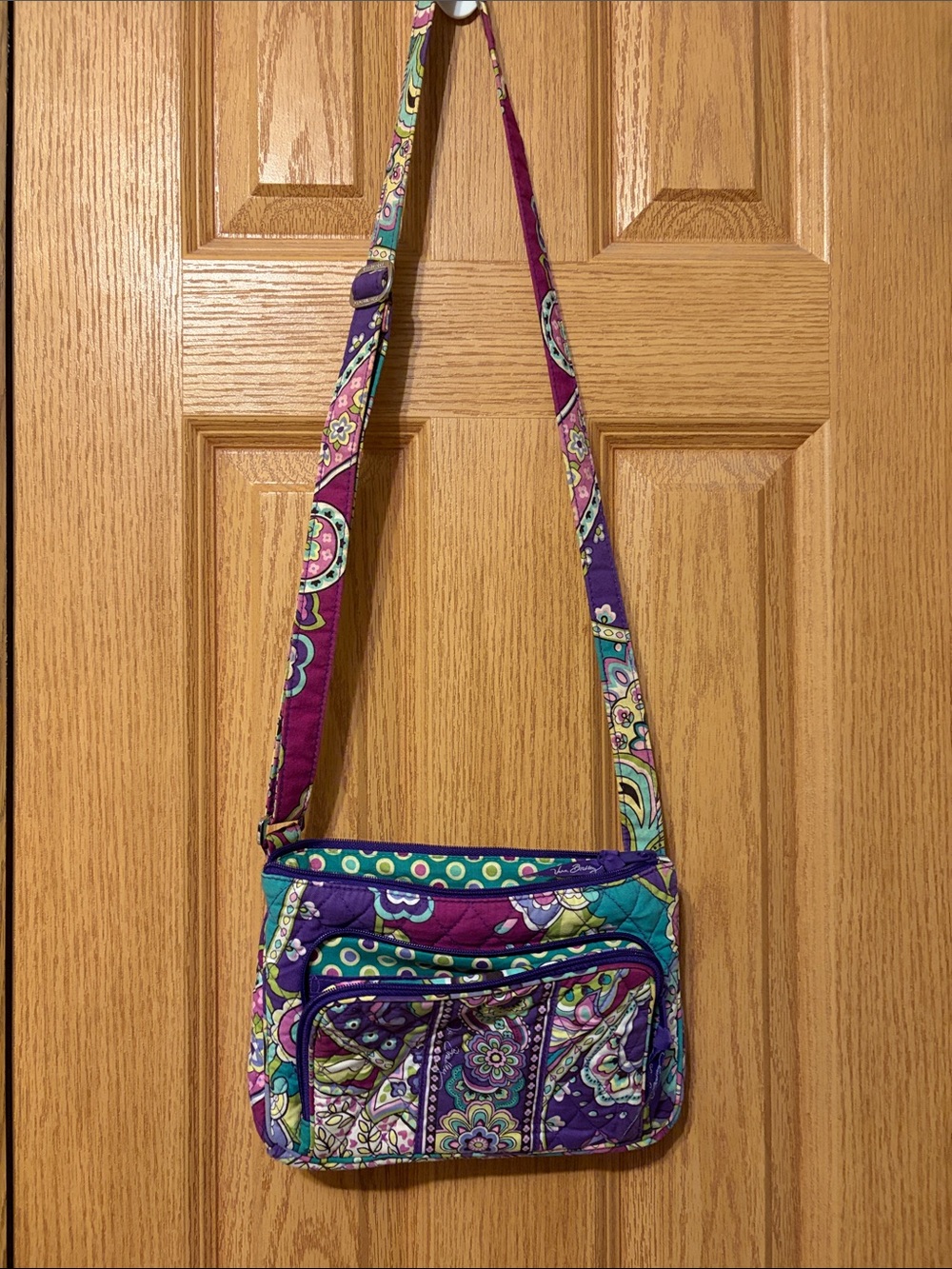 Vera Bradley Purple Patterned Crossbody Bag